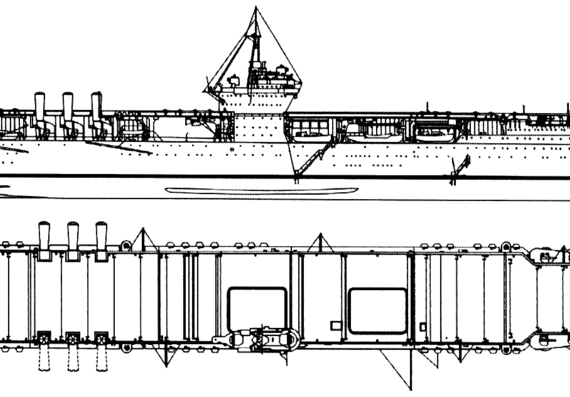 Авианосец USS CV-4 Ranger 1940 [Aircraft Carrier] - чертежи, габариты, рисунки